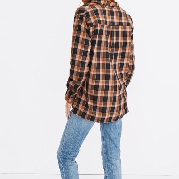 Madewell Flannel Oversized Ex-Boyfriend Shirt in Gideon Plaid size Small - Picture 2 of 7